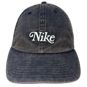 Nike 1972 Slideback Hat Blue One Size Embroidered Adjustable Leather Strap